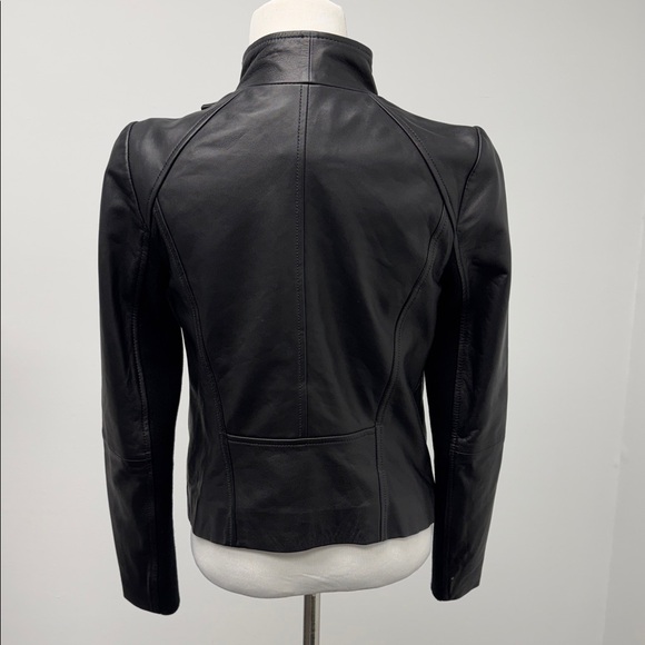 Black Leather Women's Jacket Trouvé - Picture 2 of 4